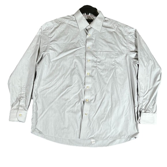Eton Ganghester‎ Shirt Mens Size 18.5 47 Gray Cotton Button Up Long Sleeve - Picture 1 of 7